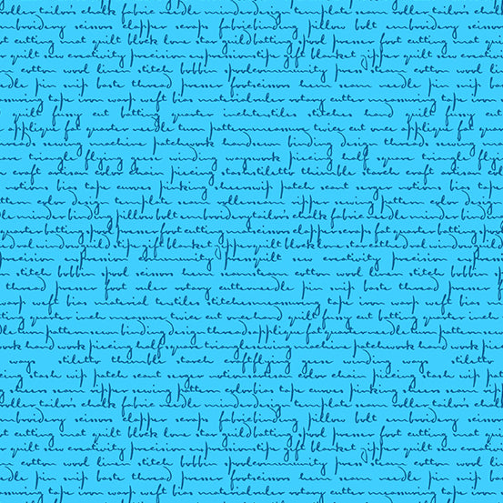 Scrawl by Giucy Giuce : Quilty Words Blue Howlite A-1214-B