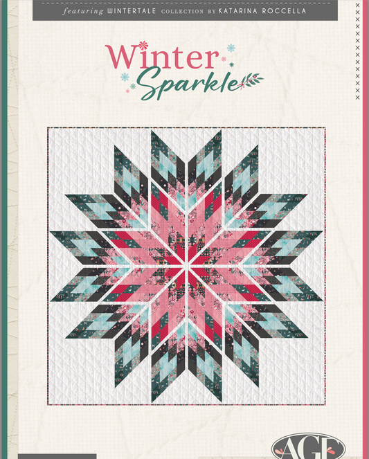 Modèle de courtepointe gratuit Winter Sparkler mettant en vedette Wintertale par Katarina Roccella