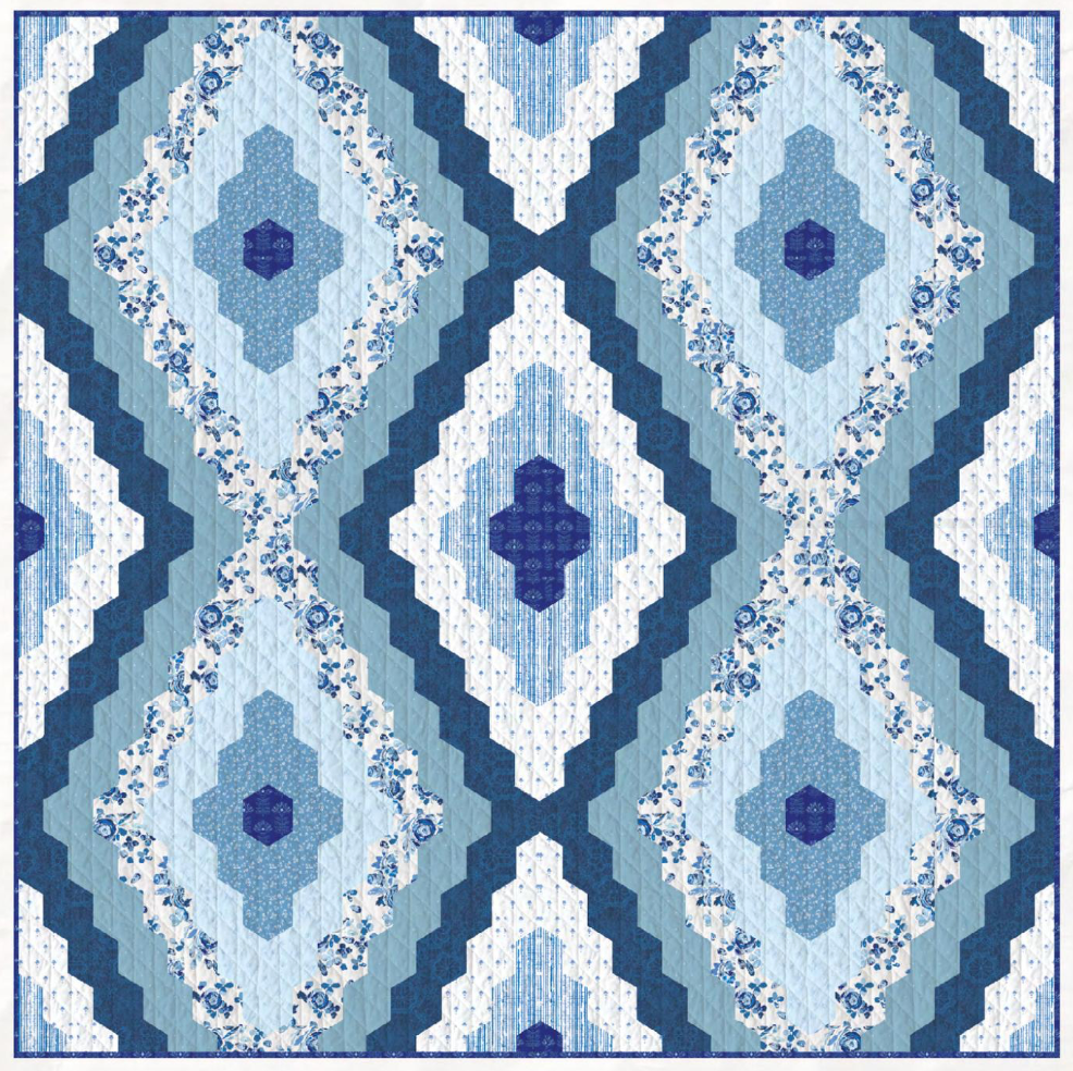 True Blue par Maureen Cracknell : Kit de courtepointe Chinoiserie 