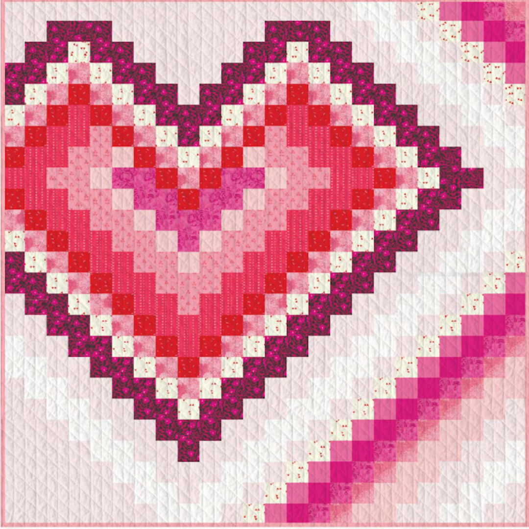 Love Struck par AGF Studio : Kit de courtepointe Beating Hearts 