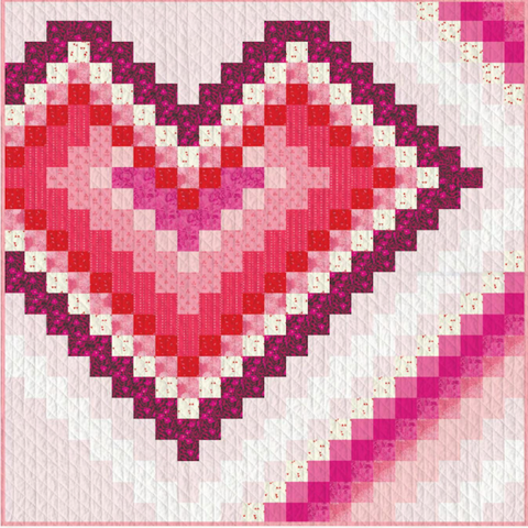 Pre-Order Lovestruck by AGF : Beating Hearts Quilt Kit 84" x 87"
