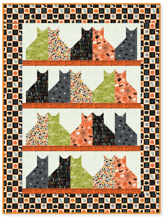 Haunted by Brenda Walton -  Cat City Quilt Kit (Estimated Ship Date May 2024)