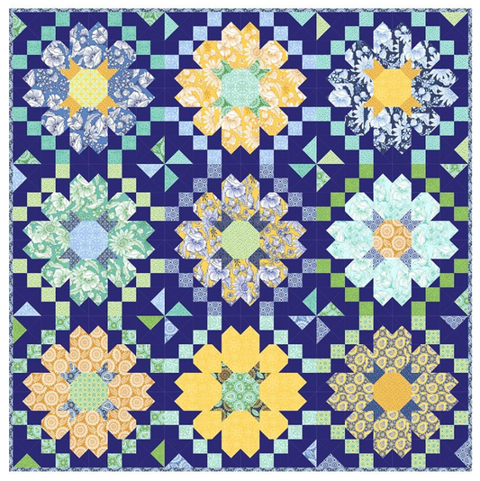 Sunflowers in my Heart by Kate Spain : Kismet Quilt Kit : 2 Color Ways Available