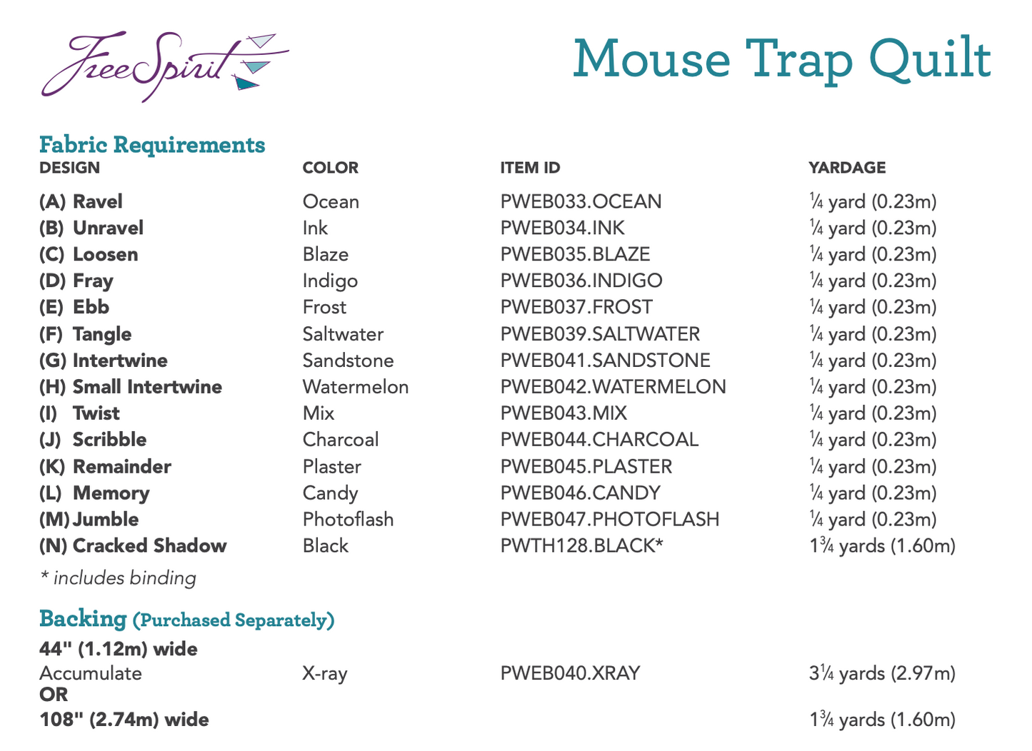Ravel by e bond : Mouse Trap Quilt Kit
