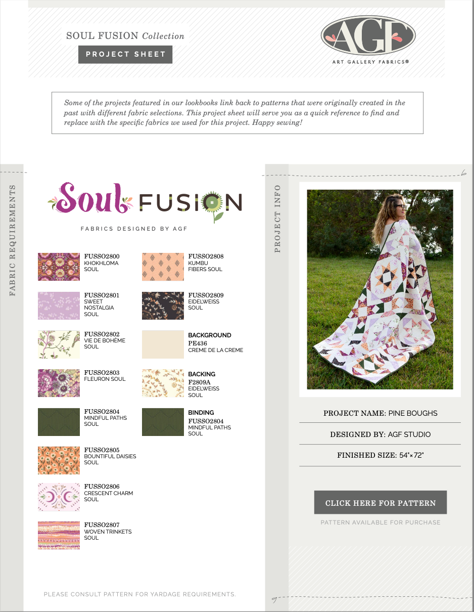 Soul Fusion by AGF Studio : Pine Boughs Quilt Kit