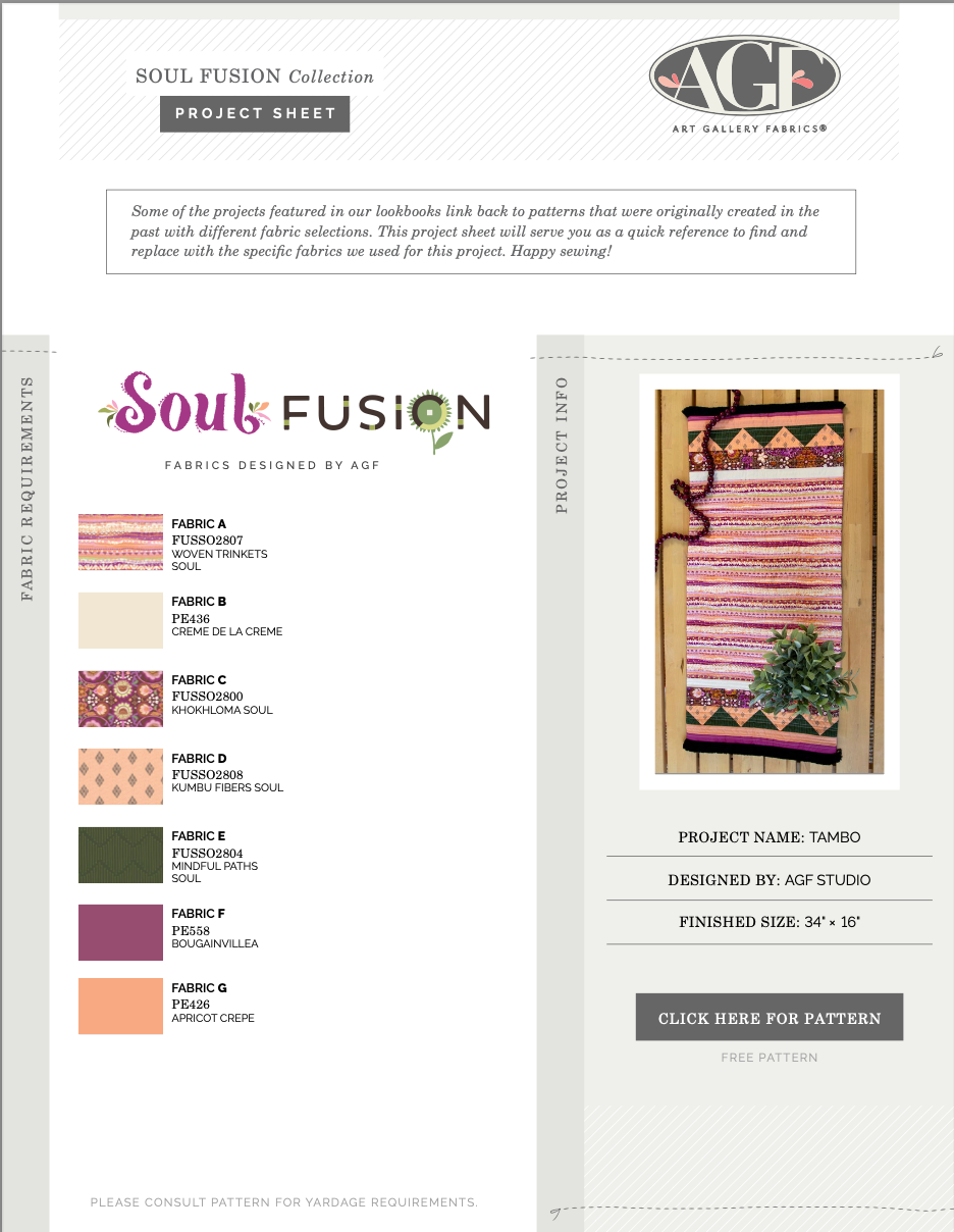 Soul Fusion by AGF Studio : Tambo Rug/Wall Hanging Kit