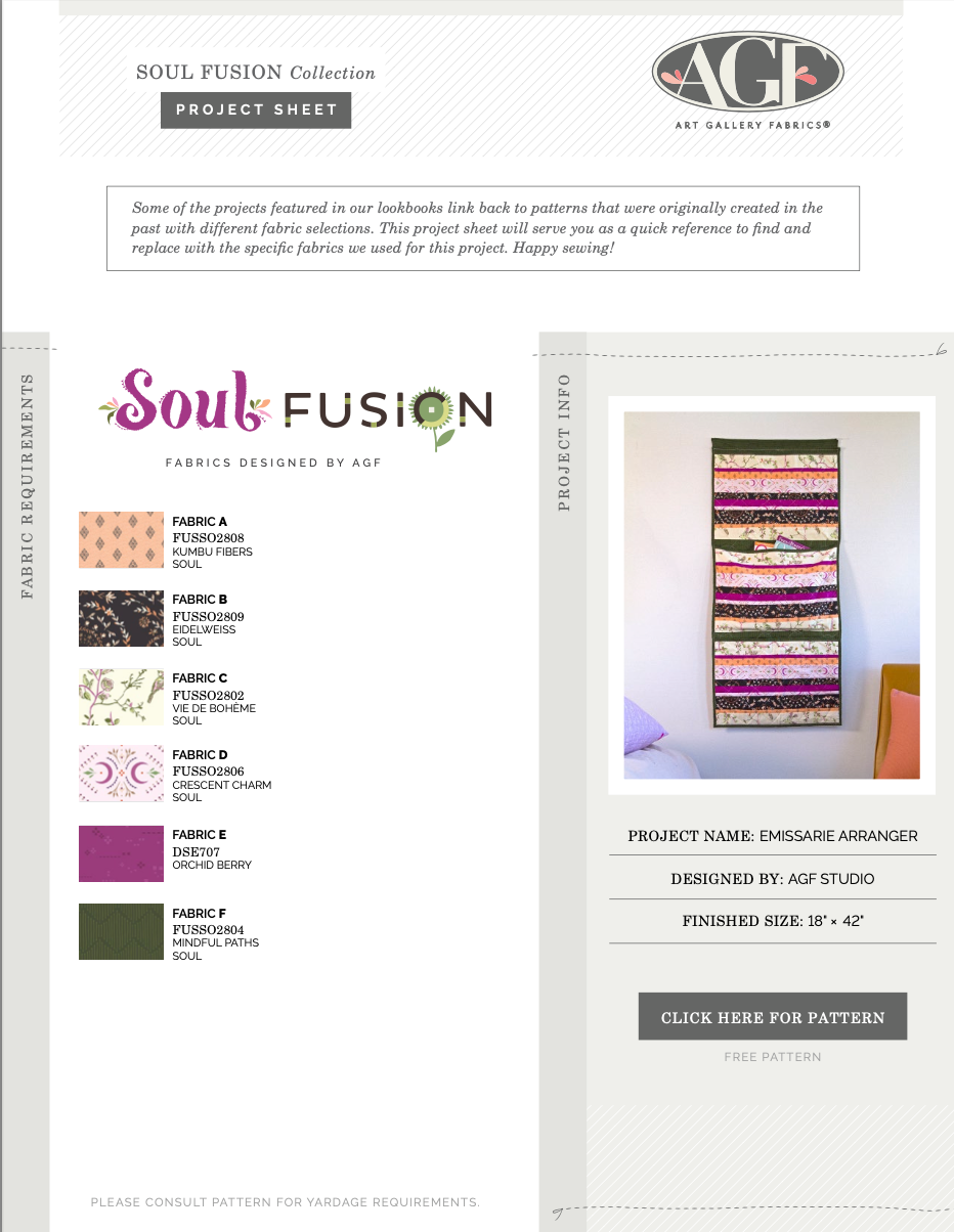 Soul Fusion by AGF Studio : Emissarie Arranger Wall Hanging Kit with Pockets