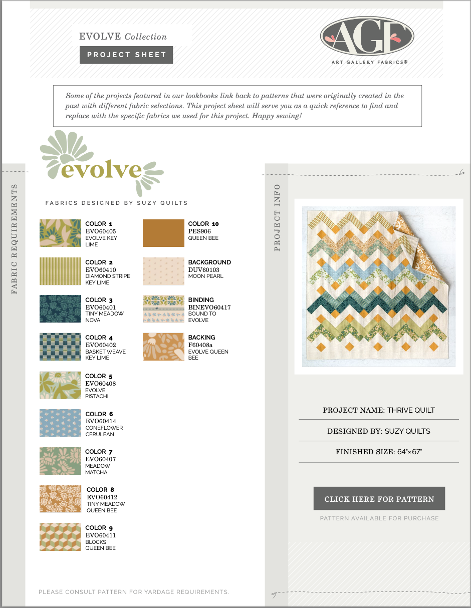 Evolve by Suzy Quilts  - Thrive Quilt Kit