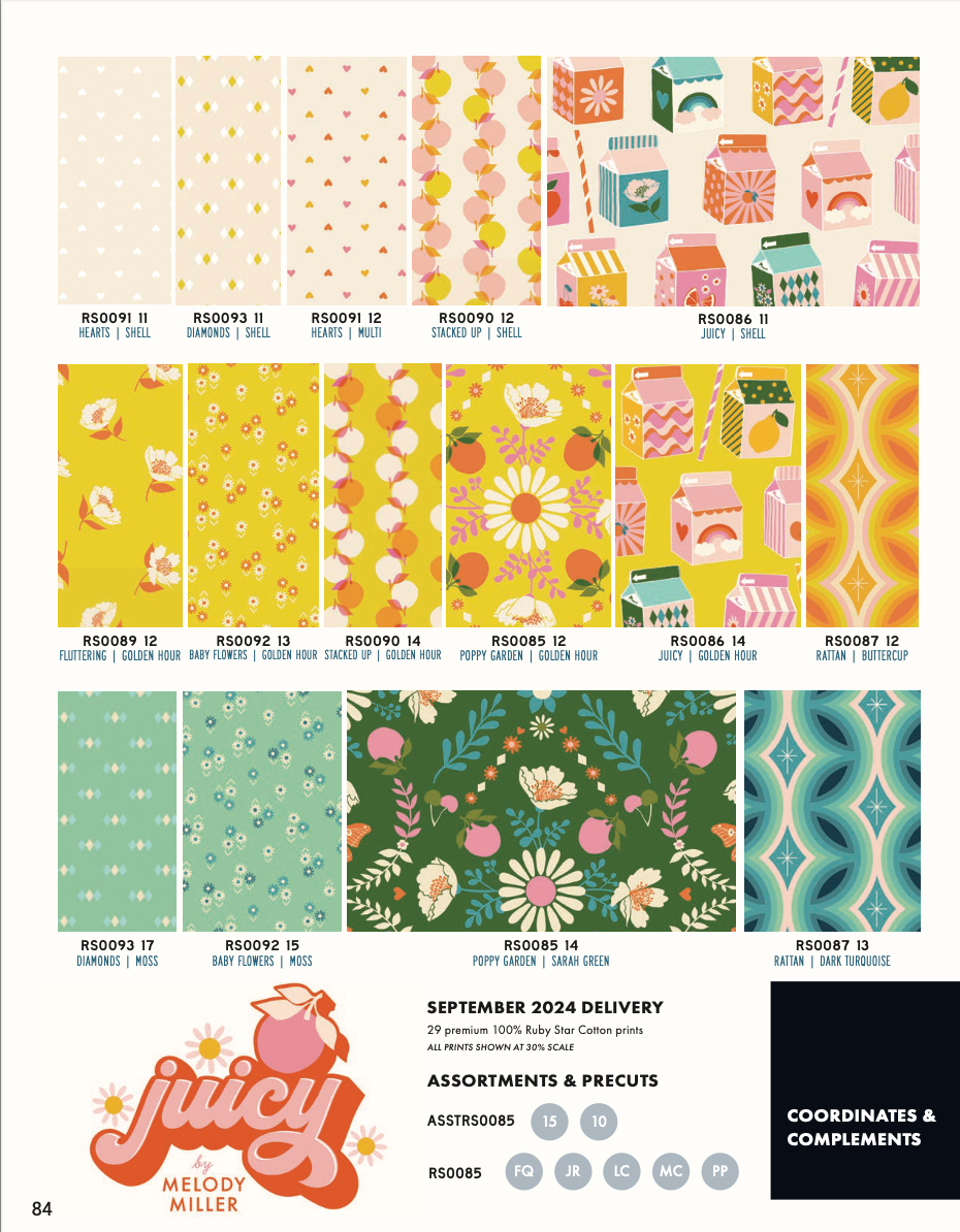 Juicy by Melody Miller - Mod Dreams Quilt Kit (Estimated Ship Date Sept. 2024)