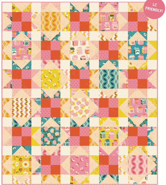 Juicy by Melody Miller - Star-Patched Lovers Quilt Kit (Estimated Ship Date Sept. 2024)