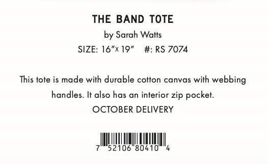 Teddy & the Bears by Sarah Watts - The Band Tote RS7074 (Estimated Ship Date Oct. 2024)