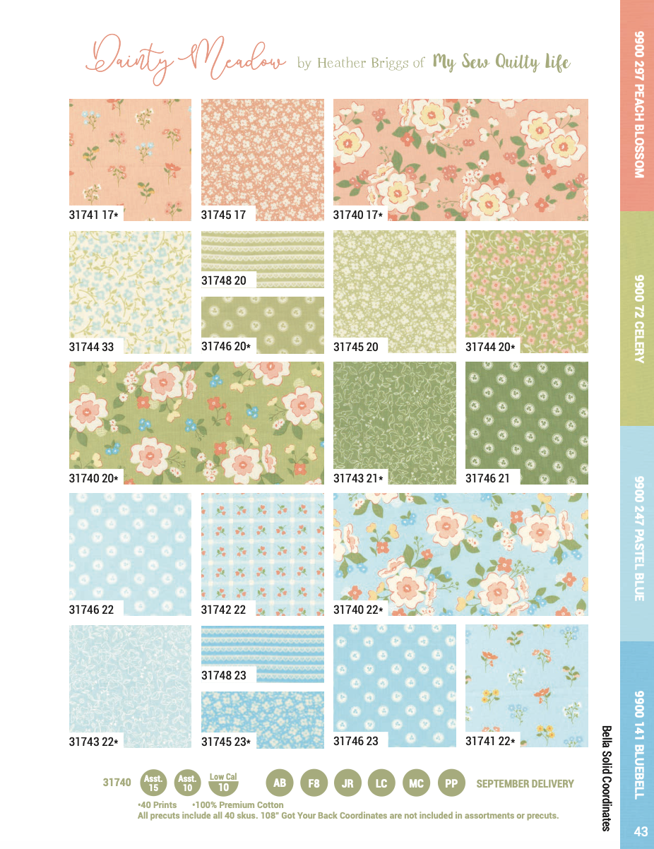 Dainty Meadow by My Sew Quilty Life - Jelly Roll 31740JR