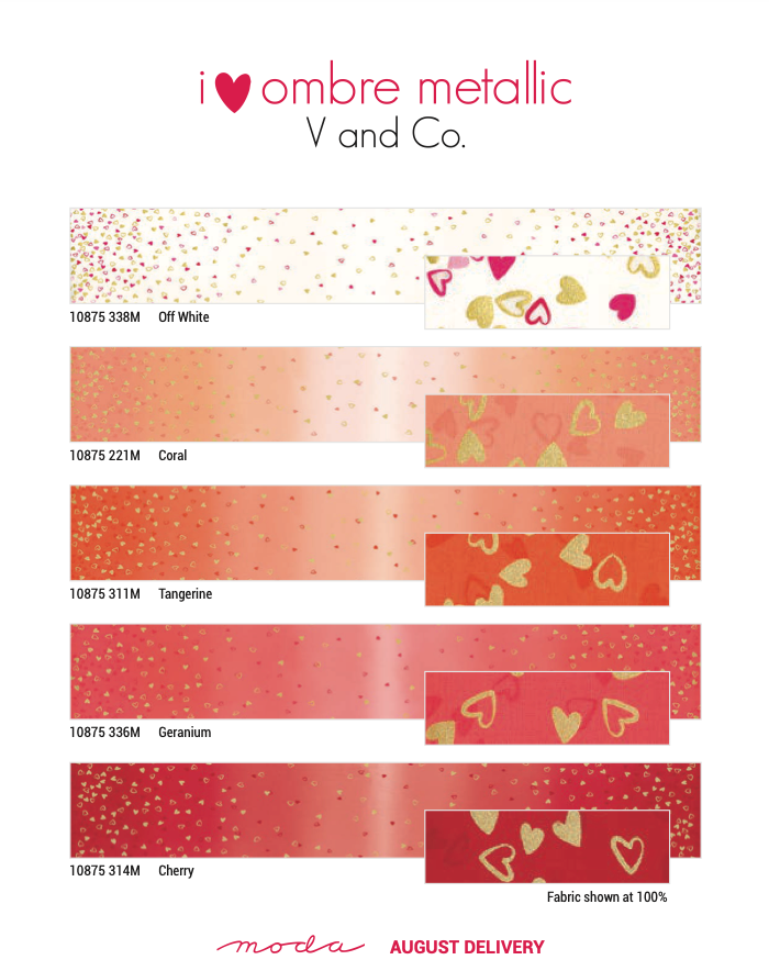 I Heart Ombre Metallic by V & Co. - Metallic Cherry 10875 314M (Estimated Ship Date Aug. 2024)