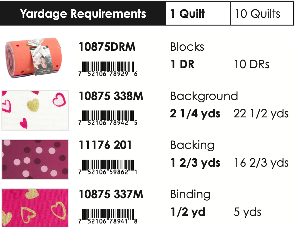 I Heart Ombre Metallic by V & Co. : Lovely Day Quilt Kit (Estimated Ship Date Aug. 2024)