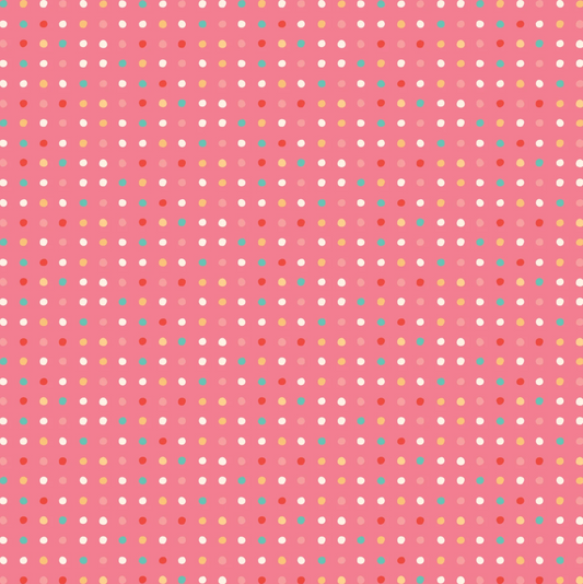 Mushroom Blooms by Poppie Cotton : Polkie Dots Pink