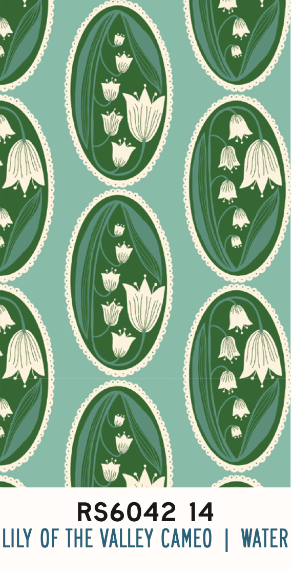 Endpaper by Jen Hewett  -   Lily of the Valley Cameo Water RS6042 14 (Estimated Ship Date Nov. 2024)