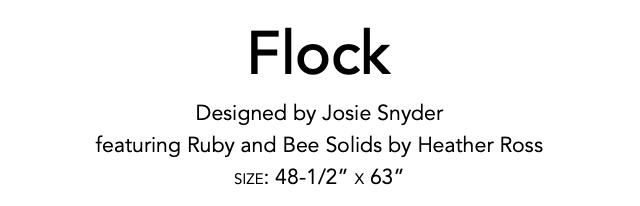 Ruby + Bee Solids by Heather Ross and Annabel Wrigley :  Flock Quilt Kit