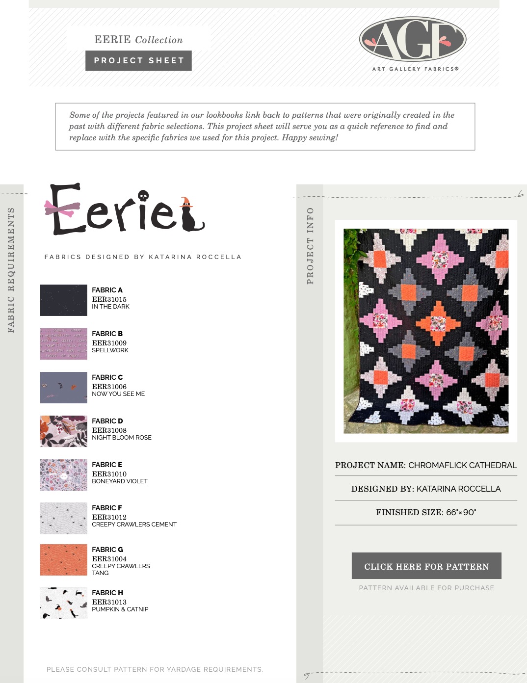 Eerie by Katarina Roccella : Chromaflick Cathedral Quilt Kit