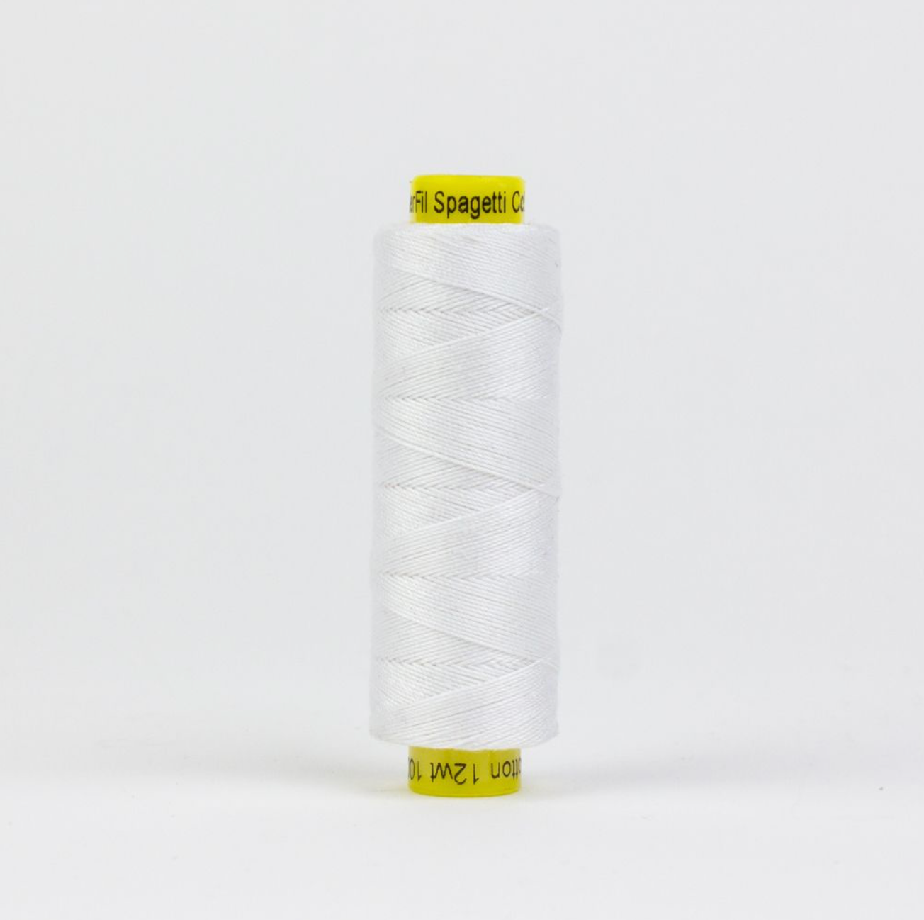 Spagetti 12wt Egyptian Cotton Thread - 109yd Spool - White -SP-100