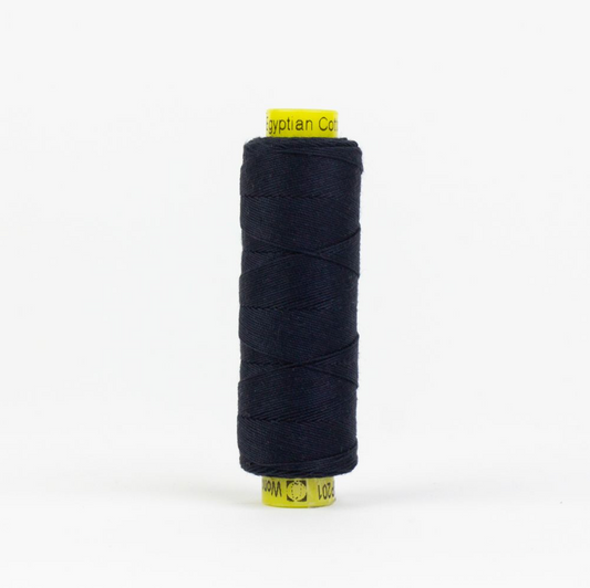 Spagetti 12wt Egyptian Cotton Thread - 109yd Spool - Soft Black SP-201