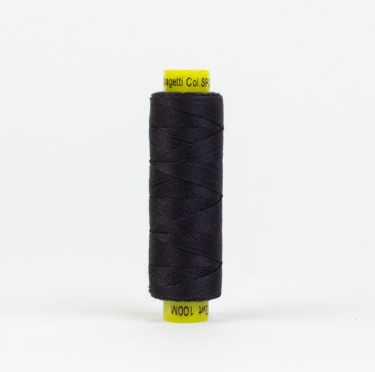 Spagetti 12wt Egyptian Cotton Thread - 109yd Spool - Charcoal SP-202