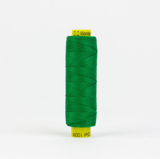 Spagetti 12wt Egyptian Cotton Thread - 109yd Spool - Grass Green SP-55