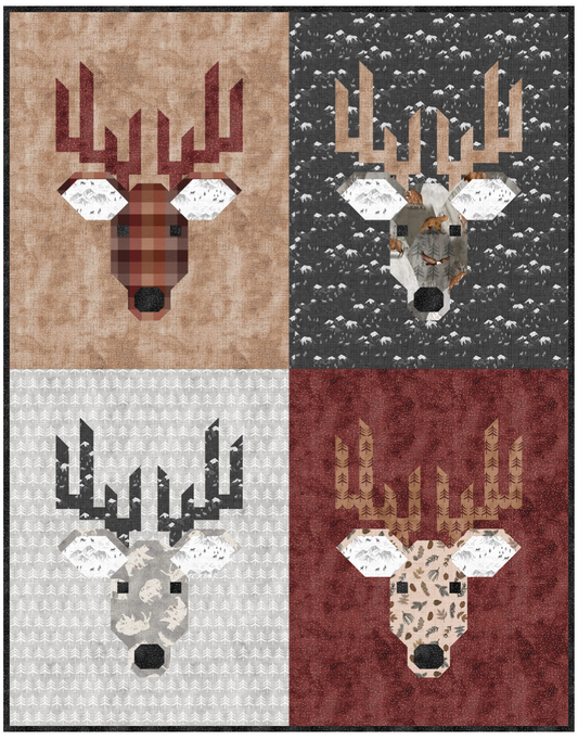 Dwight the Deer featuring Mountains Calling by Bernadett Urbanovics - Quilt Kit