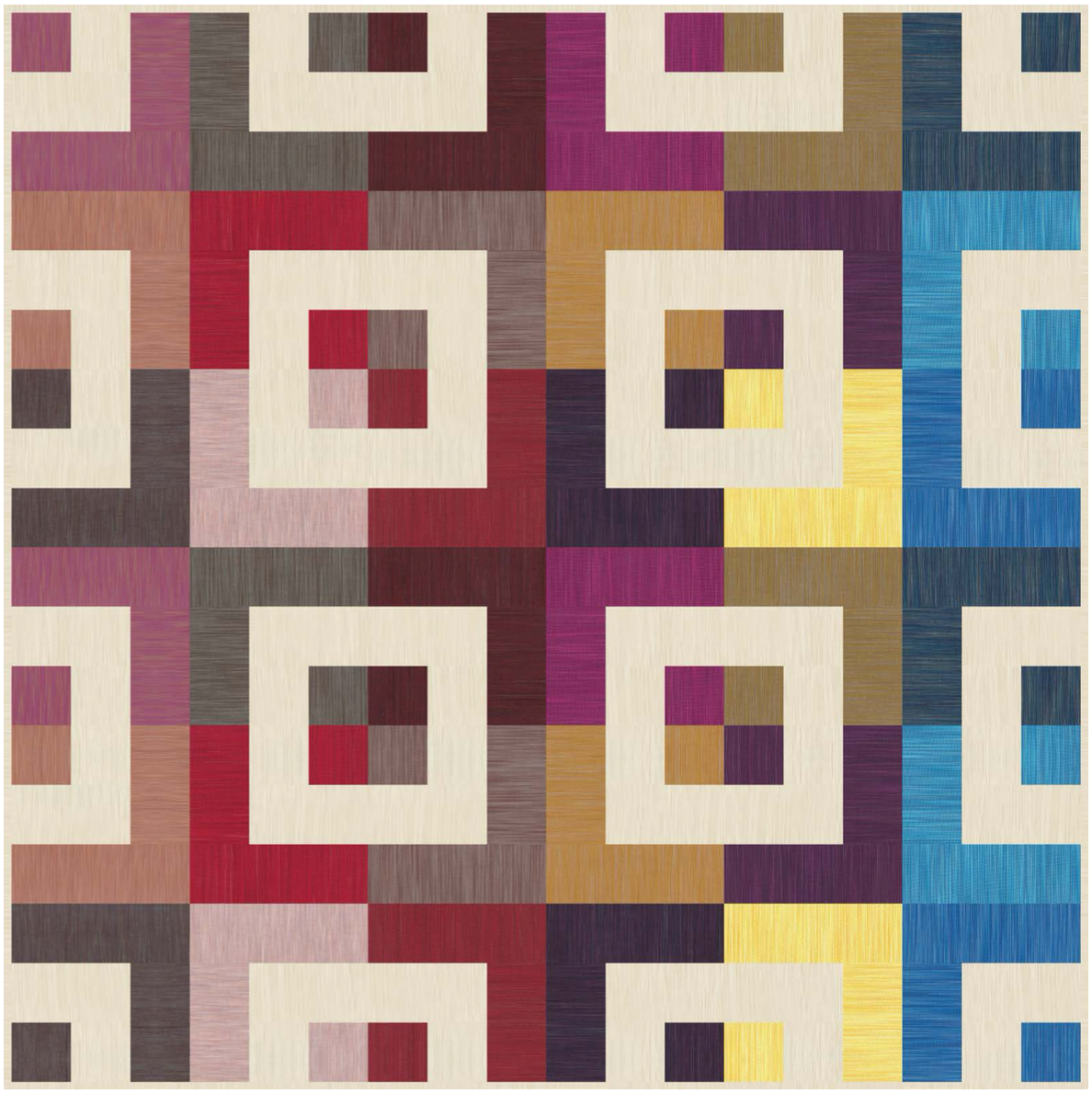 Space Dye Wovens 2024 by Figo Studio  : Dialogue Cabin Quilt Kit (Estimated Arrival Nov. 2024)