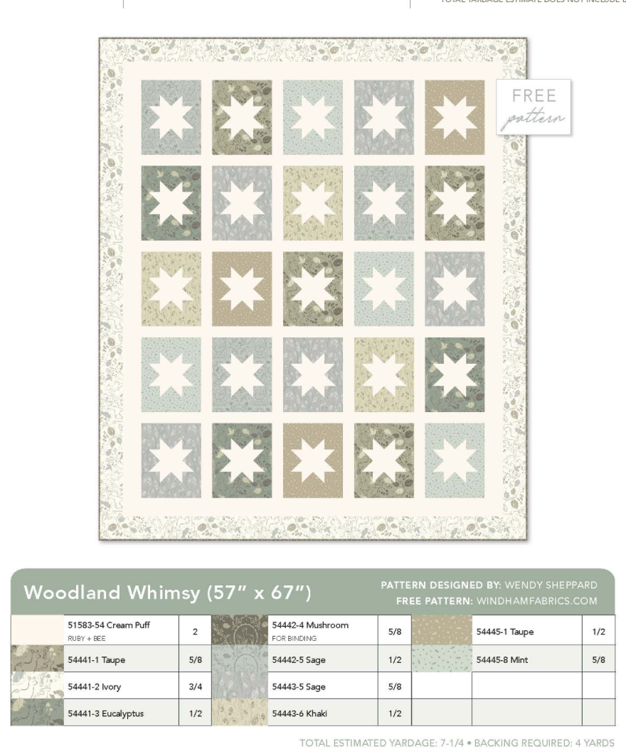 Forest Tales by Whistler Studios - Woodland Whimsy Quilt Kit (Estimated Arrival - January 2025)