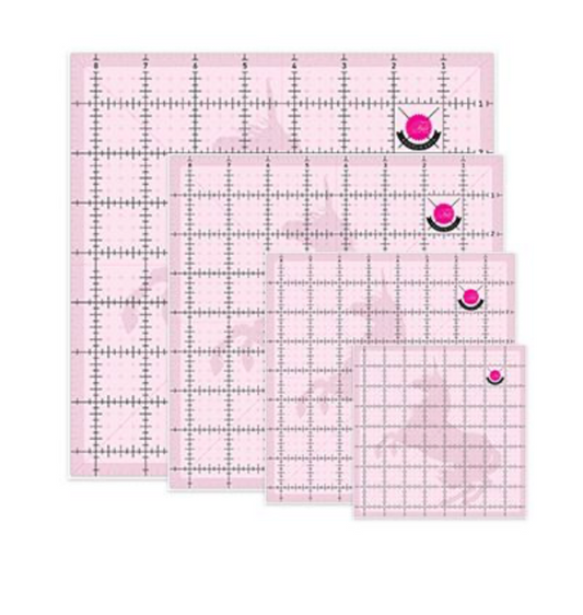 Tula Pink Set of 4 Square Templates with Unicorn TPSQSET - Special Order