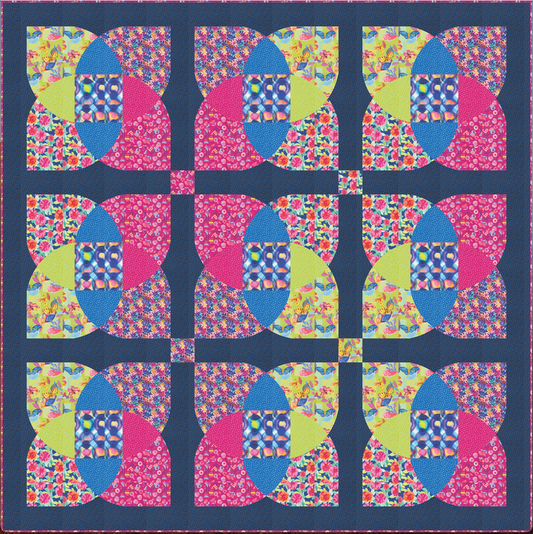 Flower Patches by Amarylis Henderson: Reflections Quilt Kit (Estimated Arrival Jan. 2025)