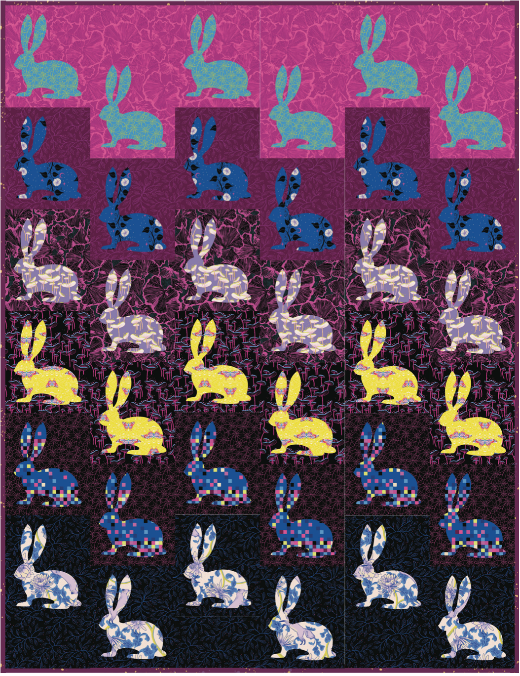 Glow Garden by Sarah Watts: Jacks the Jackrabbit Quilt Kit (Estimated Arrival June 2025)