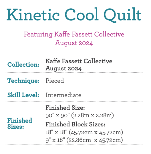 Kaffe Fassett Collective August 2024 - Kinetic Cool Quilt Kit