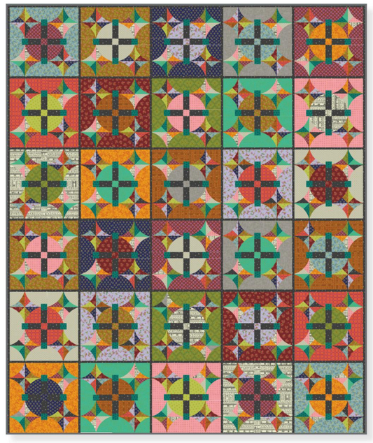 Vintage Cloth by Sew Kind of Wonderful - Attic Windows Quilt Kit (Estimated Arrival Date May 2025)