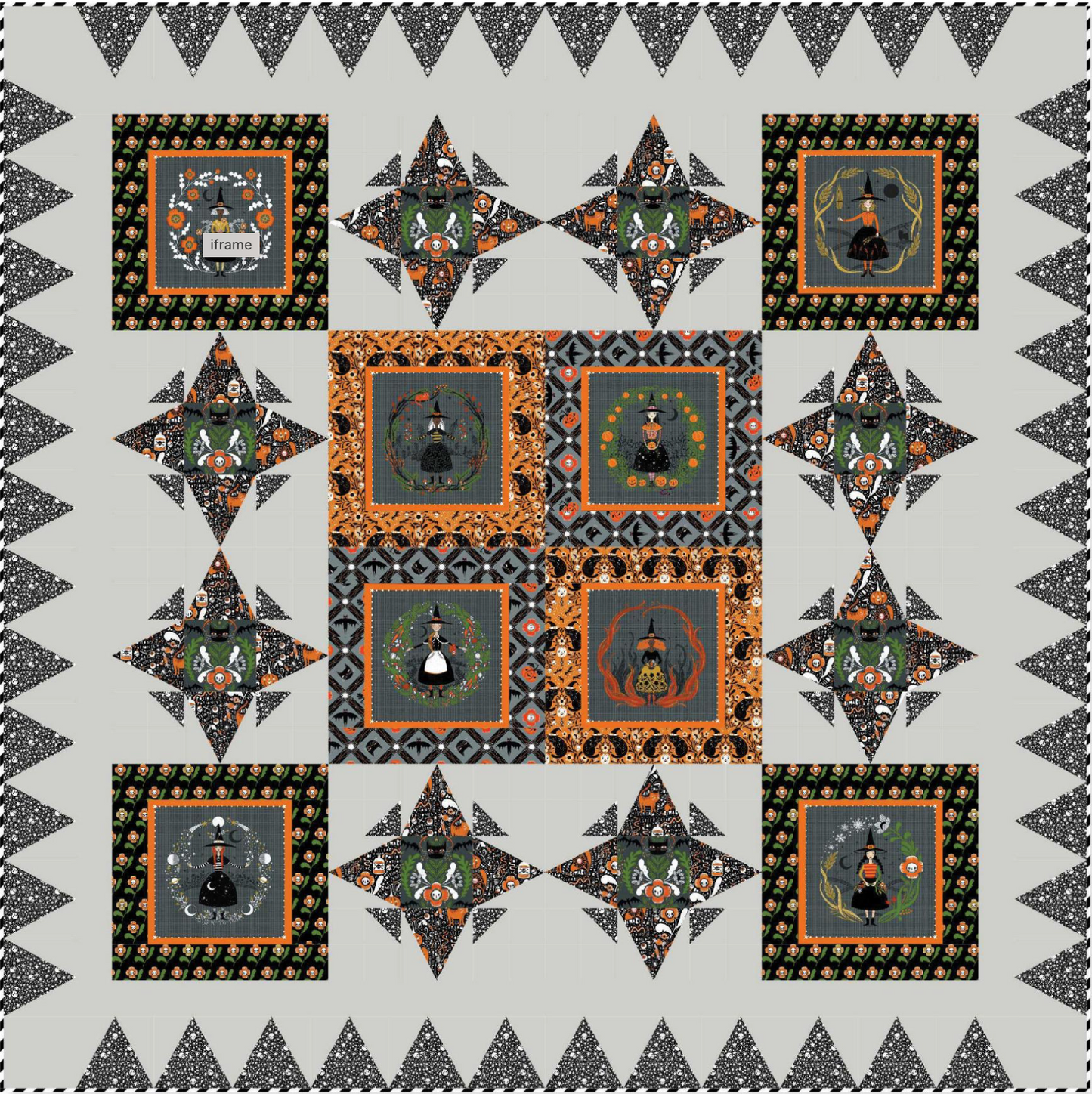 Witchy Ways by Cori Dantini : Coven Quilt Kit (Estimated Ship Date June 2025)