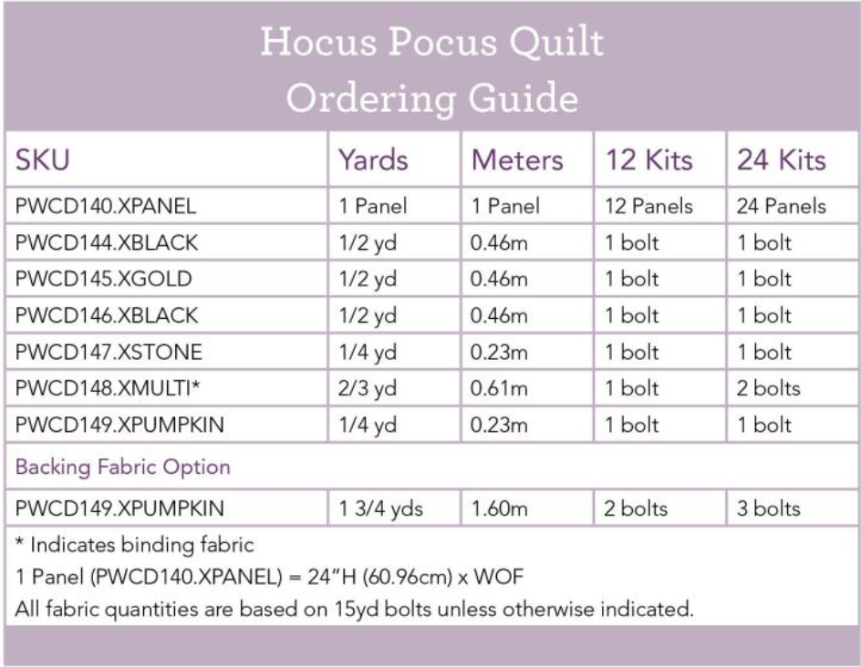 Witchy Ways by Cori Dantini : Hocus Pocus Quilt Kit (Estimated Ship Date June 2025)