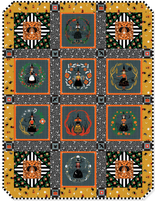 Witchy Ways by Cori Dantini : Hocus Pocus Quilt Kit (Estimated Ship Date June 2025)