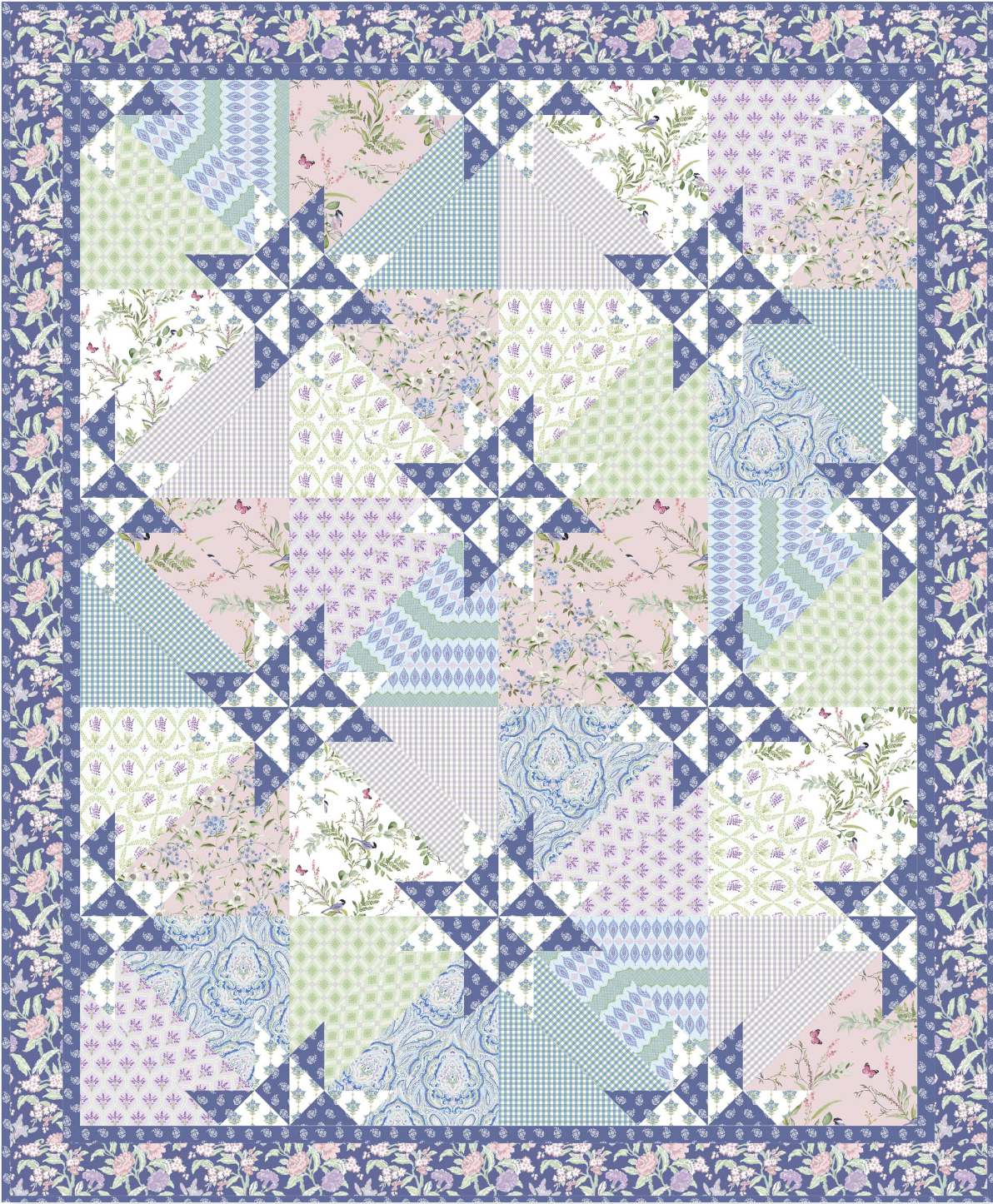 New Traditional by Lillian August: Summer Stars Quilt Kit (Estimated Ship Date July 2025)