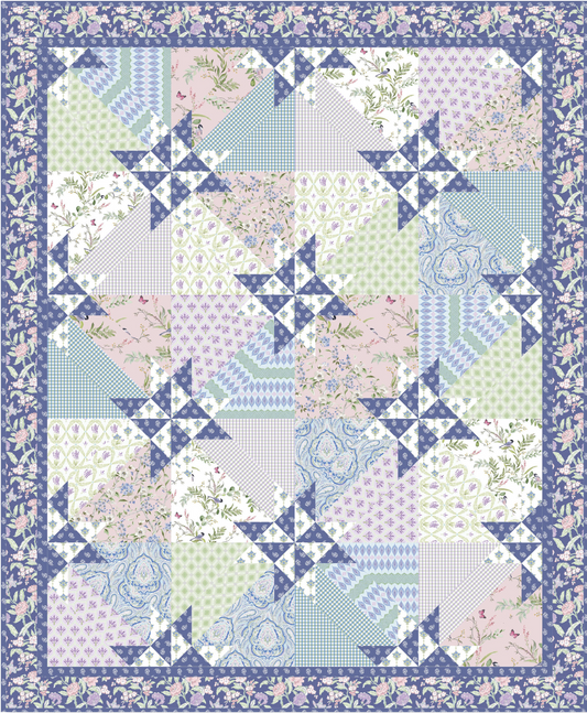 New Traditional by Lillian August: Summer Stars Quilt Kit (Estimated Ship Date July 2025)