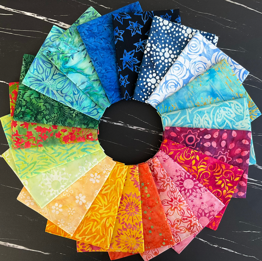 Splendor Quiltessentials 7 Batiks par Anthology Fabrics - Bundle d'août