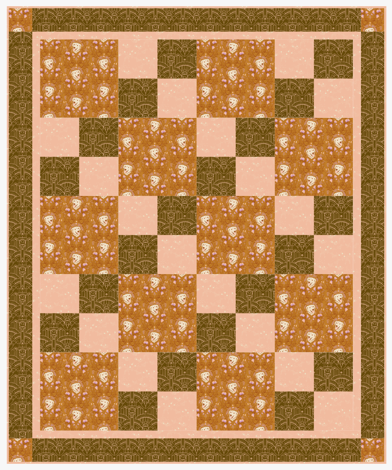 Dog Park by Sarah Watts - Sew Quick by Fabric Cafe 3 Yard Quilt Kit