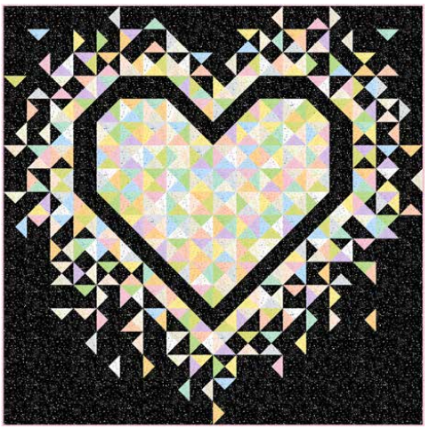 Fizz by Giucy Giuce - Exploding Heart Quilt Kit (Expected February 2025)