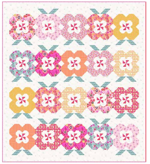 Memories Unfold by Stephanie Organes:  Early Bloomers Quilt Kit (Estimated Ship Date April 2025)