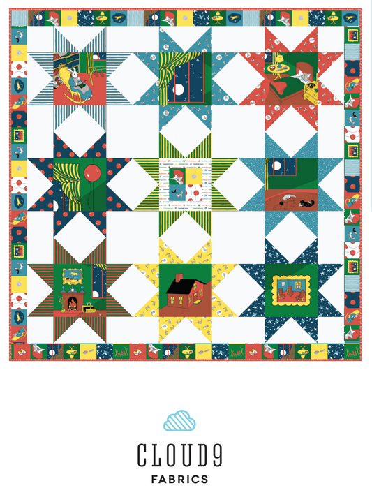 Goodnight Moon by Cloud9 Fabrics : Free PDF Goodnight Sleepy Head Quilt Pattern