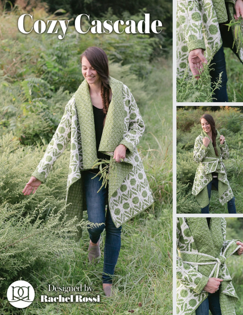 Cozy Cascade - Quilted Oversized Cartigan Pattern by Rachel Rossi Design