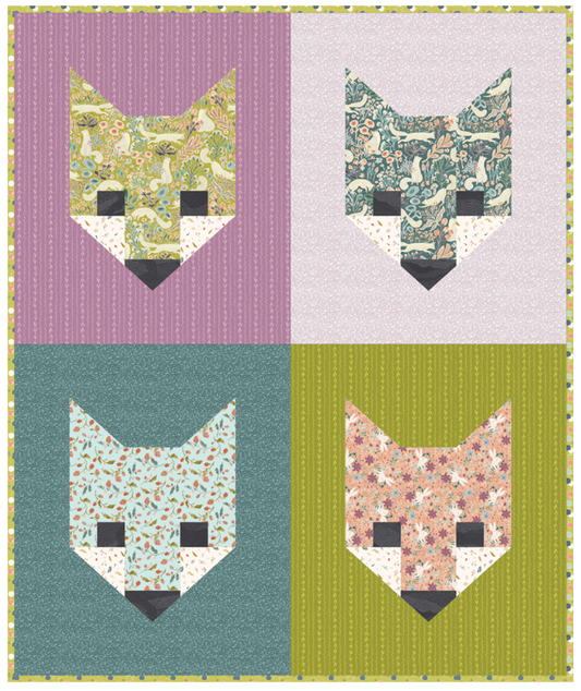 Fancy Fox 2 Quilt featuring Thicket & Bramble by Jill Labieniec: Quilt Kit