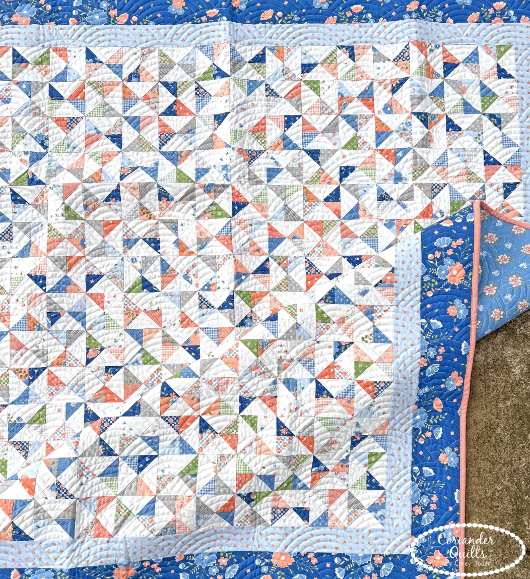 Kit de courtepointe de débris de sablier : Peachy Keen par Coriander Quilts