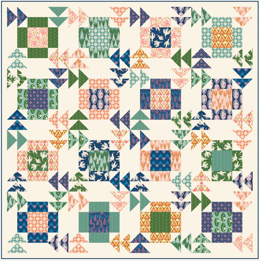 Endpaper by Jen Hewett  - Skybound Quilt Kit (Estimated Ship Date Nov. 2024)