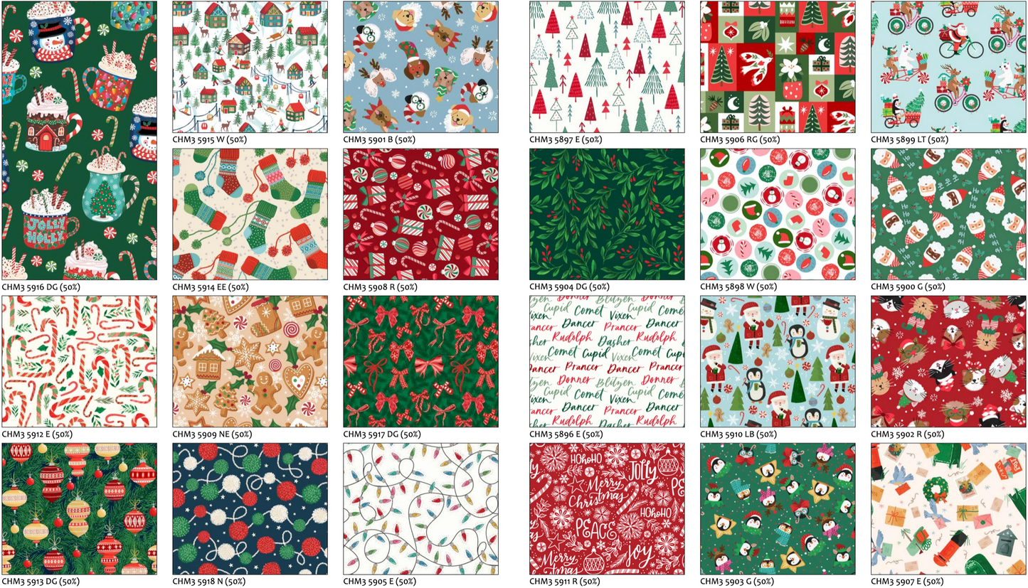 Christmas Miniatures by Pink Life Designs 2.5" Strips (Expected July 2025)