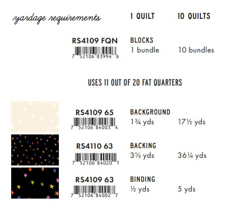 Starry 2025 by Alexia Abegg - Sixteen Patch Quilt Kit (Estimated Arrival July 2025)